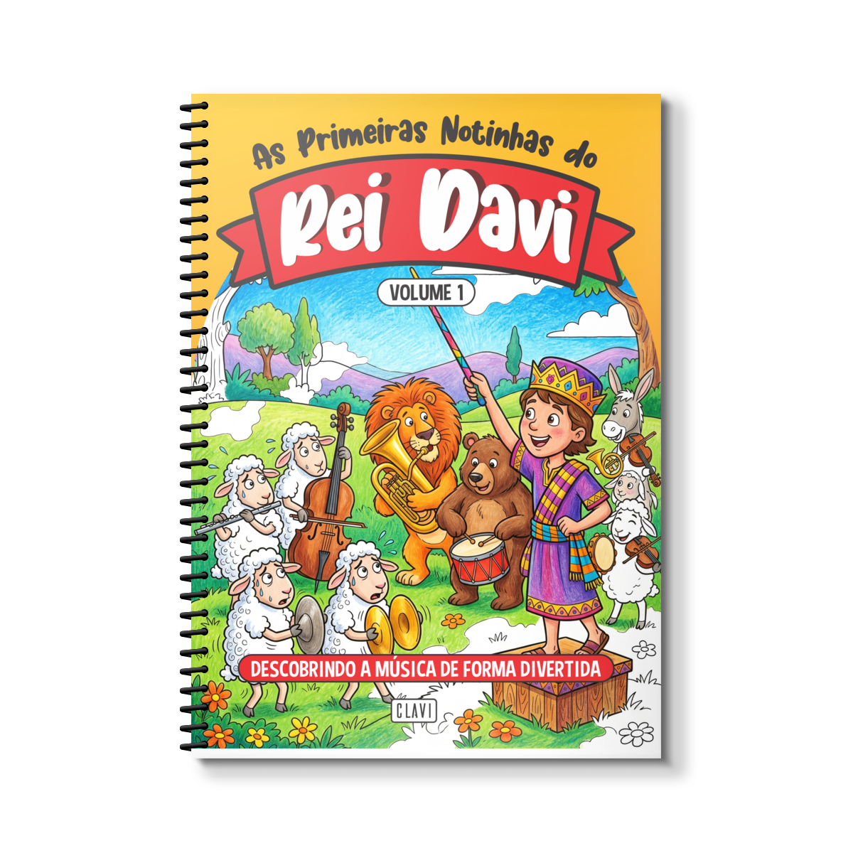Livro Musical Infantil - As primeiras notinhas do Rei Davi