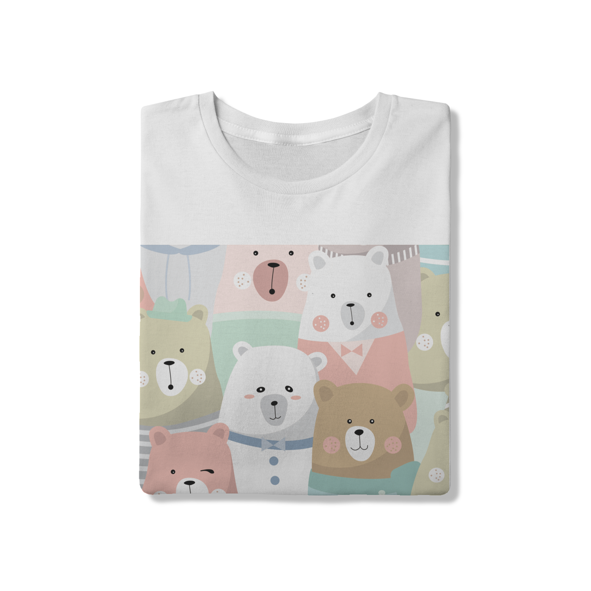 T-Shirt Clean - Ursinhos Coloridos  Fofos - CLAVI
