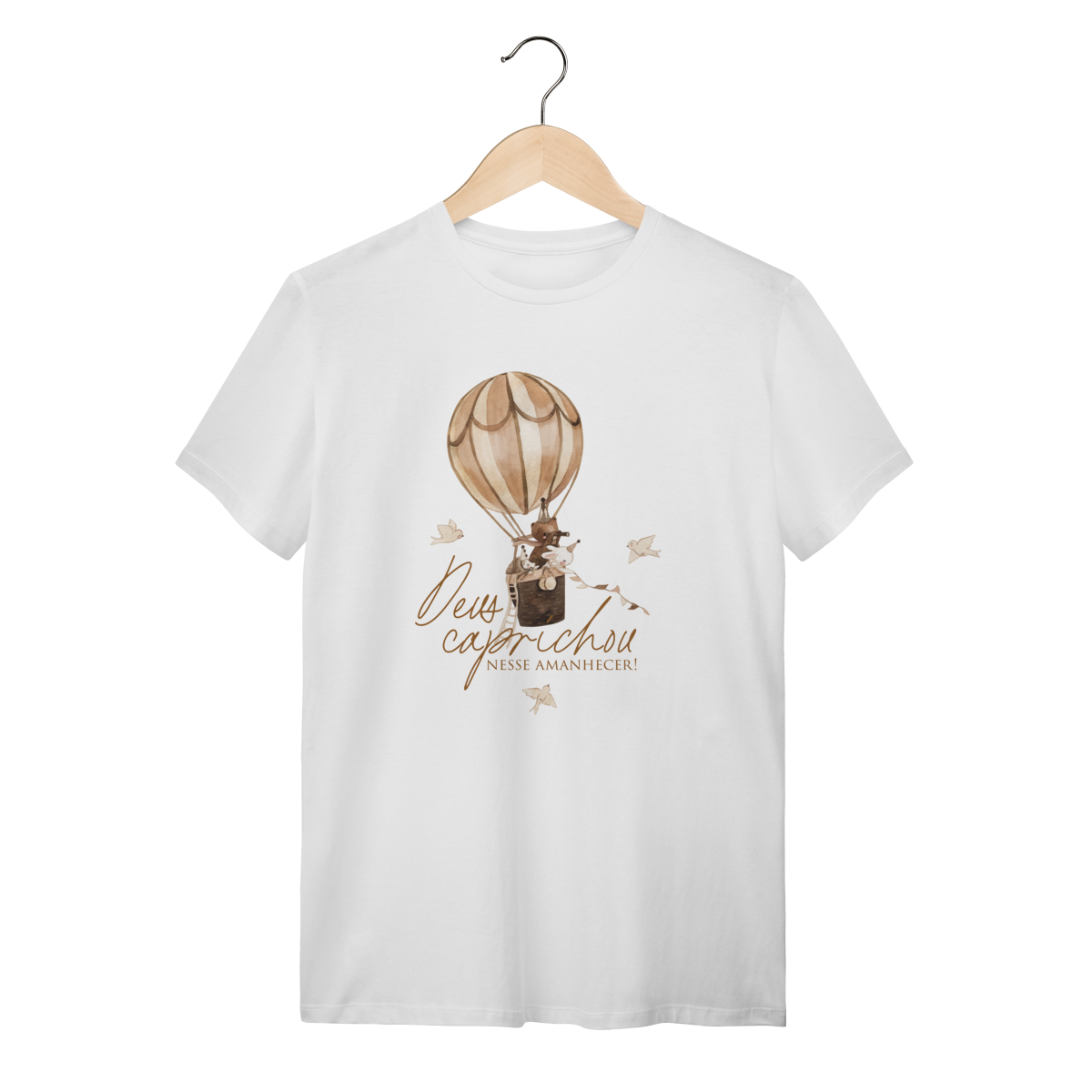 T-Shirt Deus Caprichou Nesse Amanhecer com Ursinhos Fofos - CLAVI