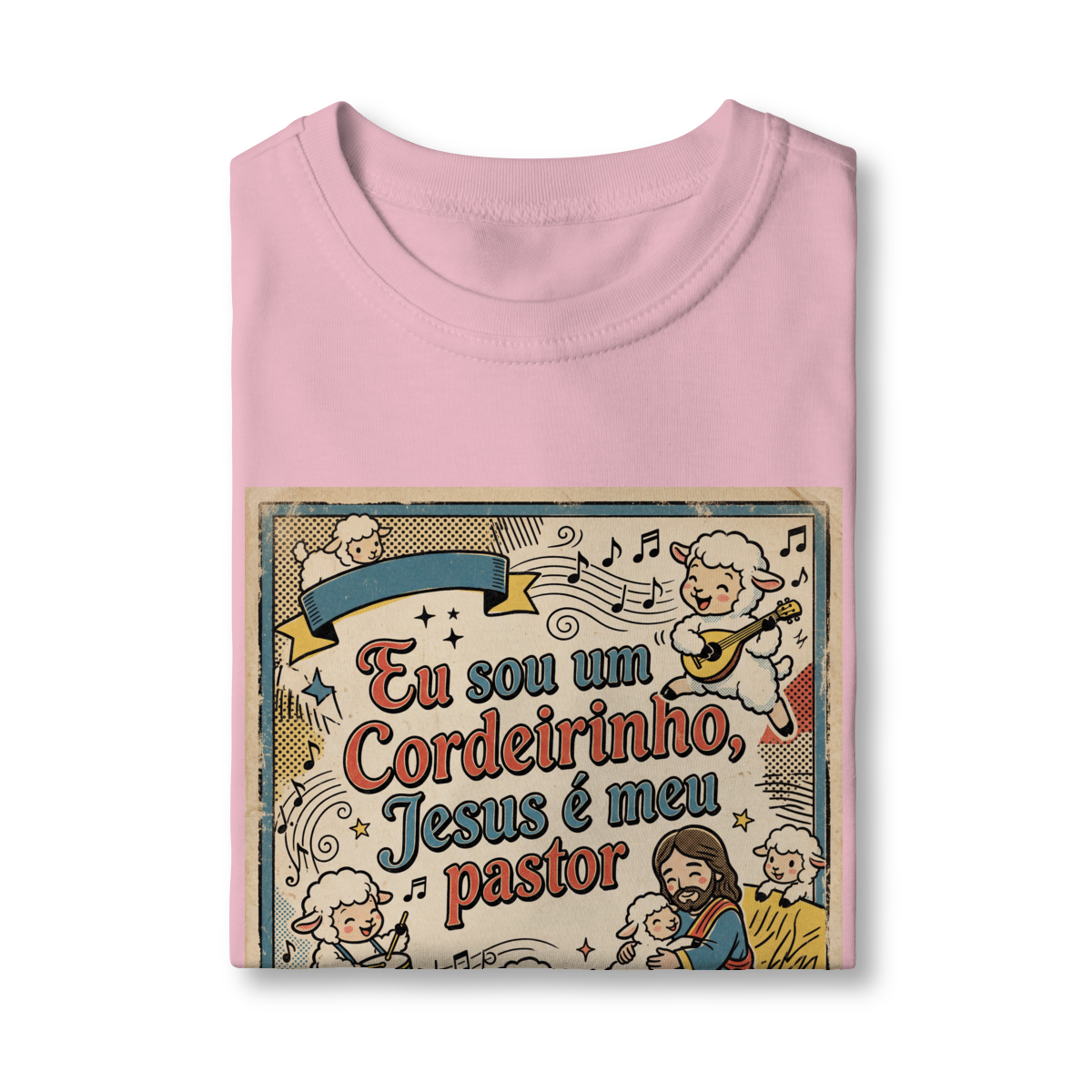 Camiseta Clássica Infantil Eu sou um Cordeirinho