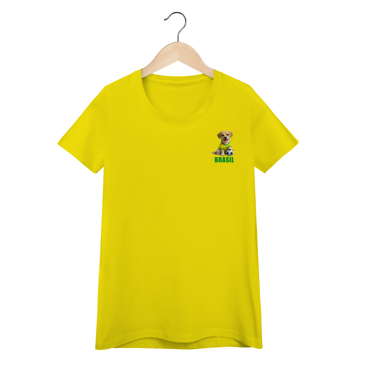 Baby Look Brasil Cachorrinho Futebol