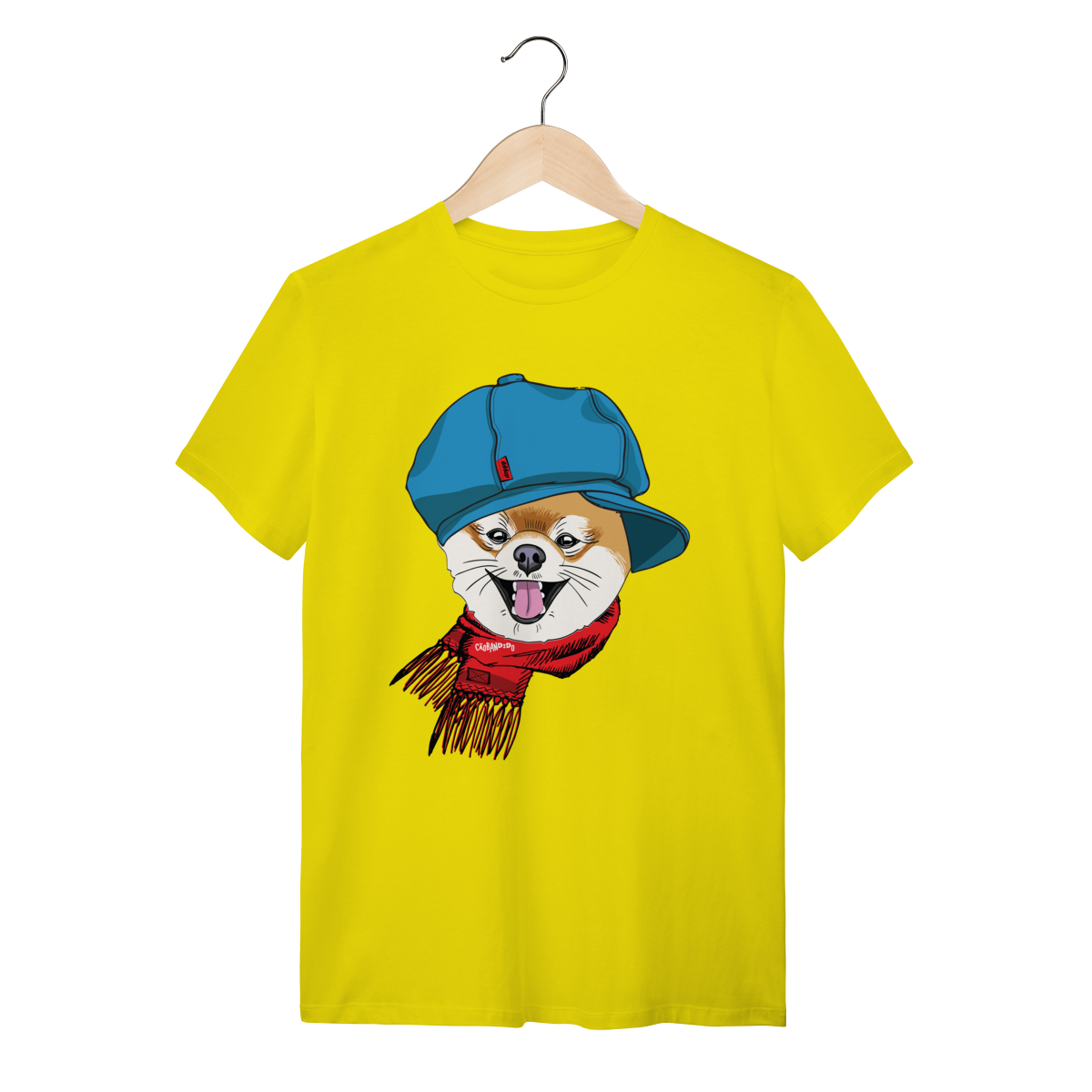 Camiseta Spitz Alemão de Boina e Cachecol