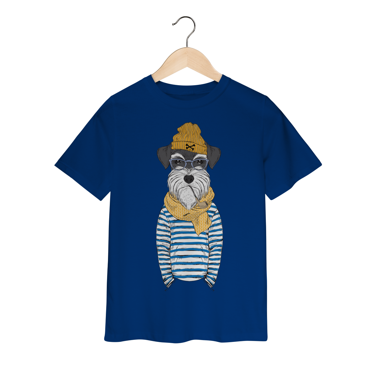 Camiseta Infantil Schnauzer Marinheiro