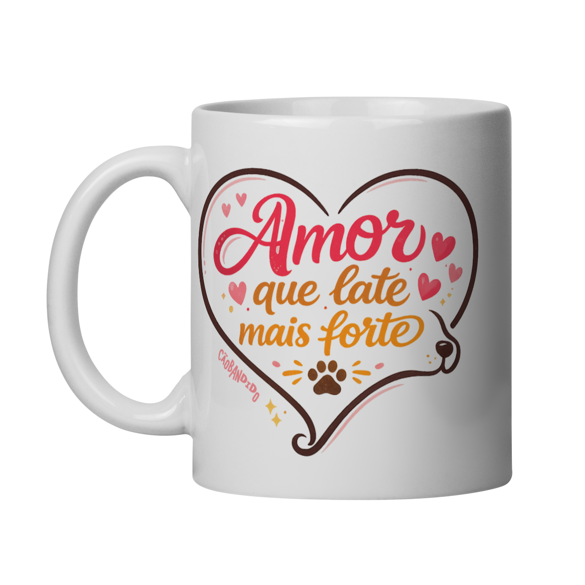 Caneca Amor Que Late Mais Forte
