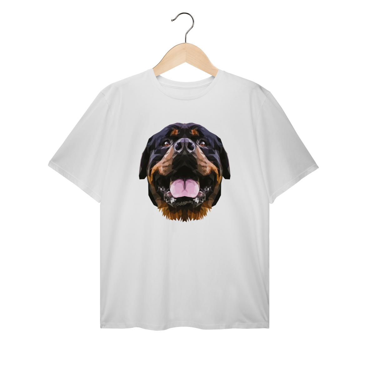 Camiseta Plus Size Rottweiler Low Poly