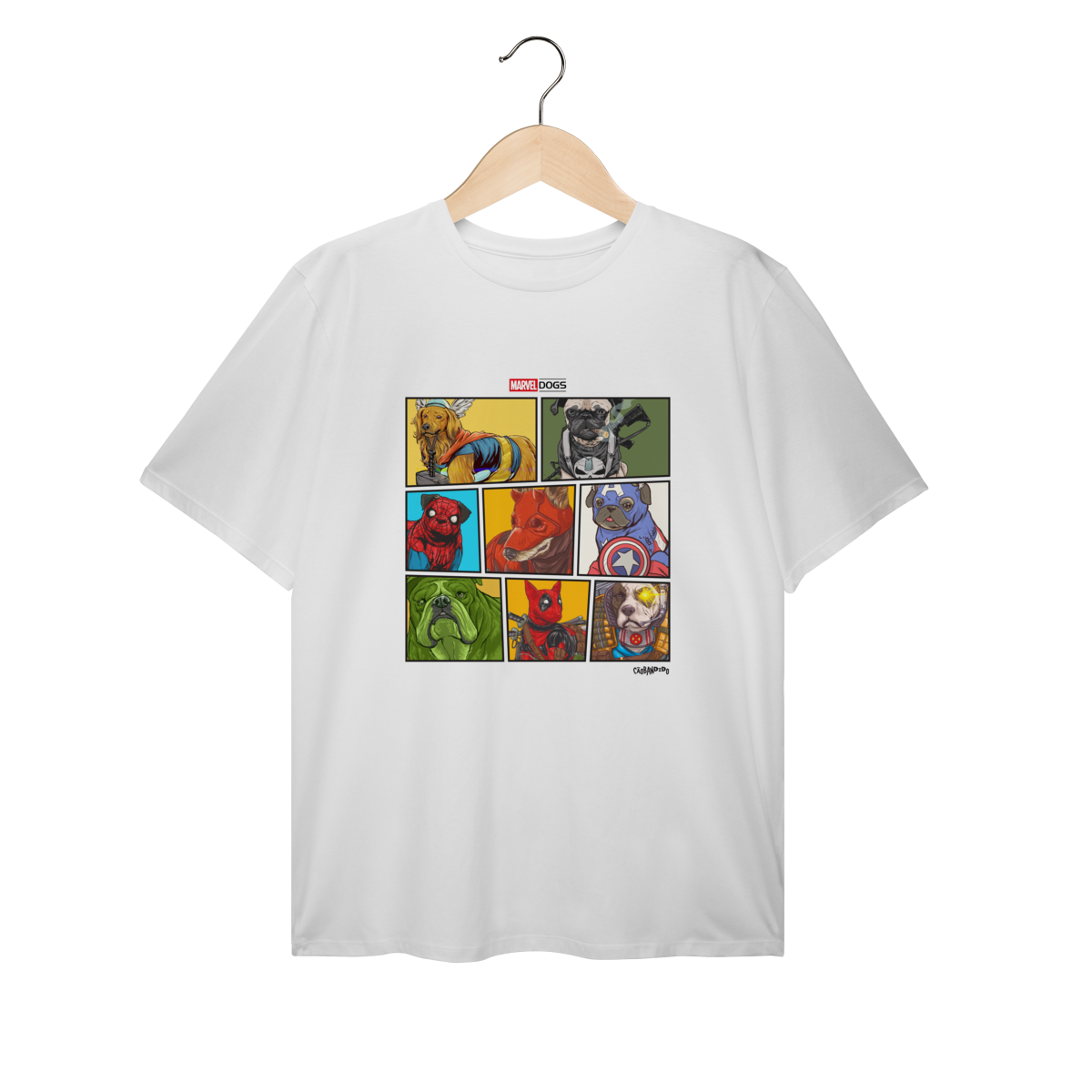 Camiseta Plus Size Marvel Dogs Super Heróis