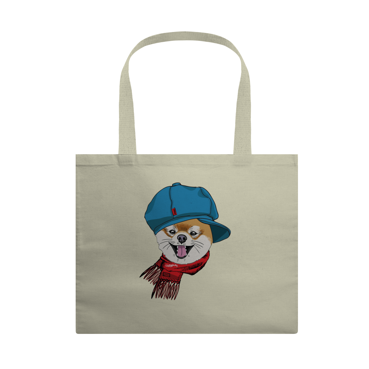 Ecobag Spitz Alemão de Boina e Cachecol