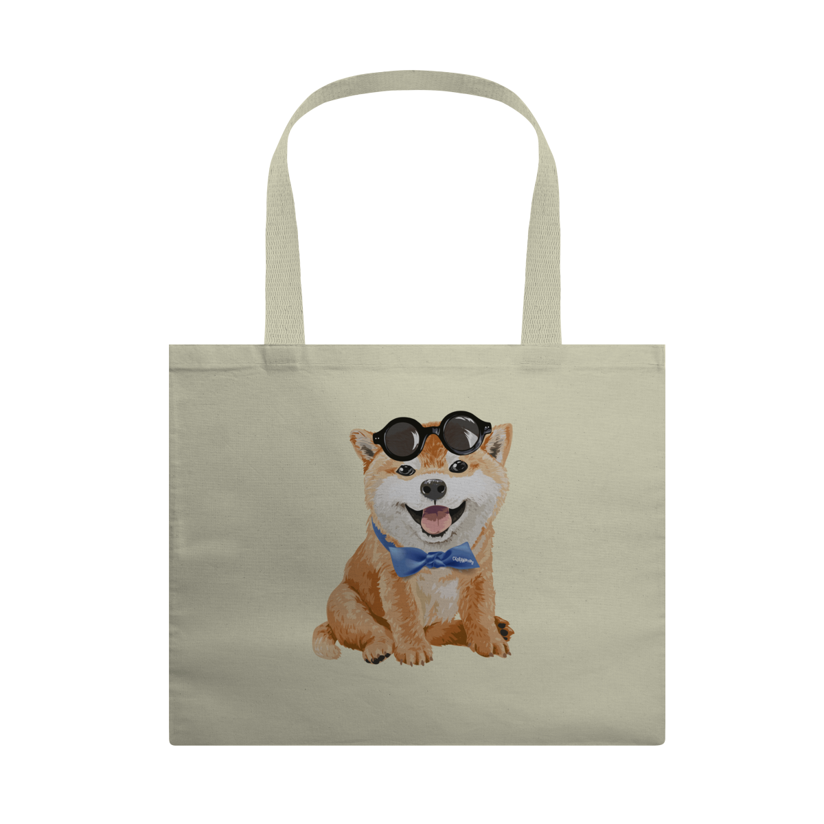 Ecobag Akita Filhote de Óculos e Gravatinha