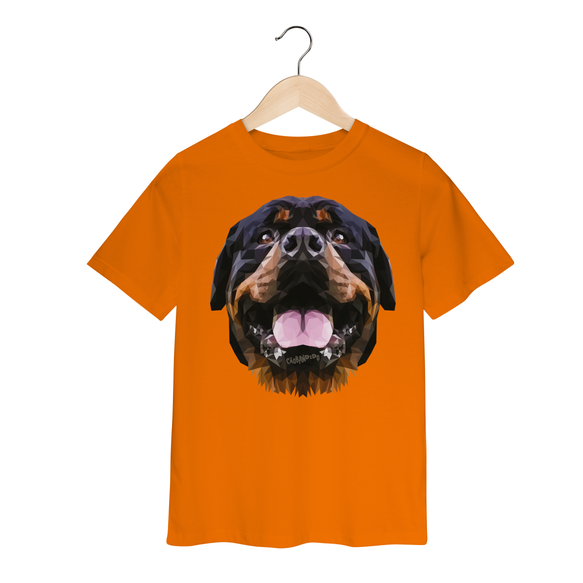 Camiseta Infantil Rottweiler Low Poly