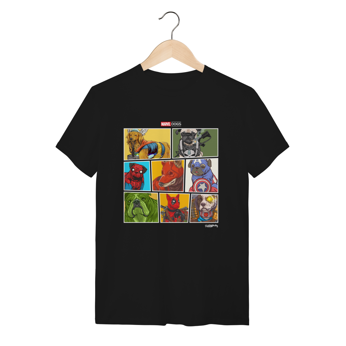 Camiseta Marvel Dogs Super Heróis