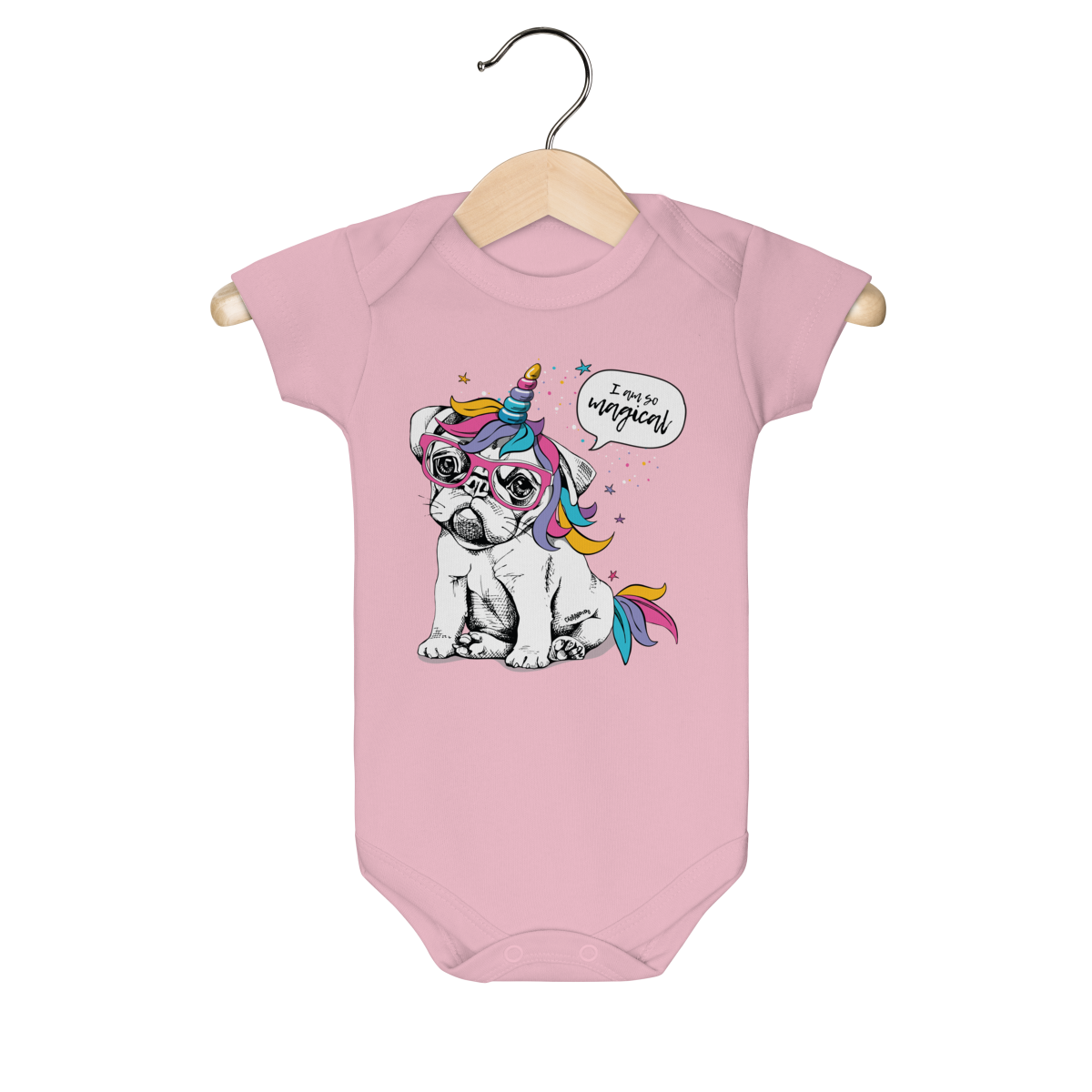 Body Bebê Bulldog Francês Unicórnio - I am So Magical