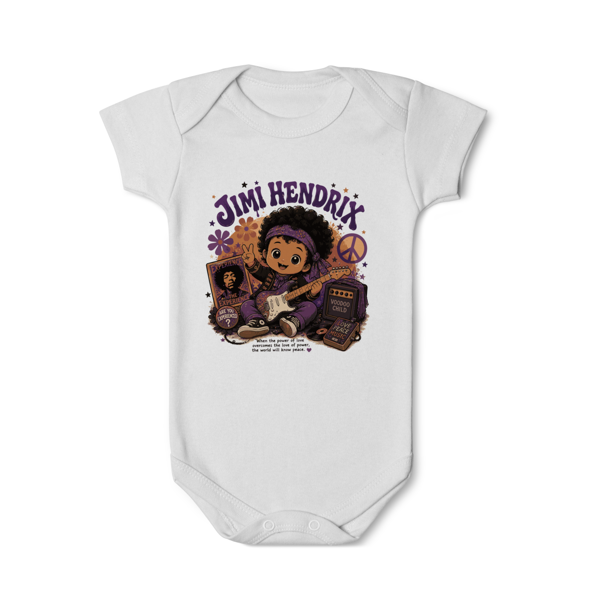 Body Bebê Rock “Little Rocker” – Estilo Jimi Hendrix