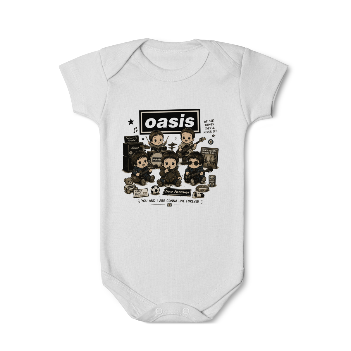 Body Bebê Rock “Little Rocker” – Estilo Metallica