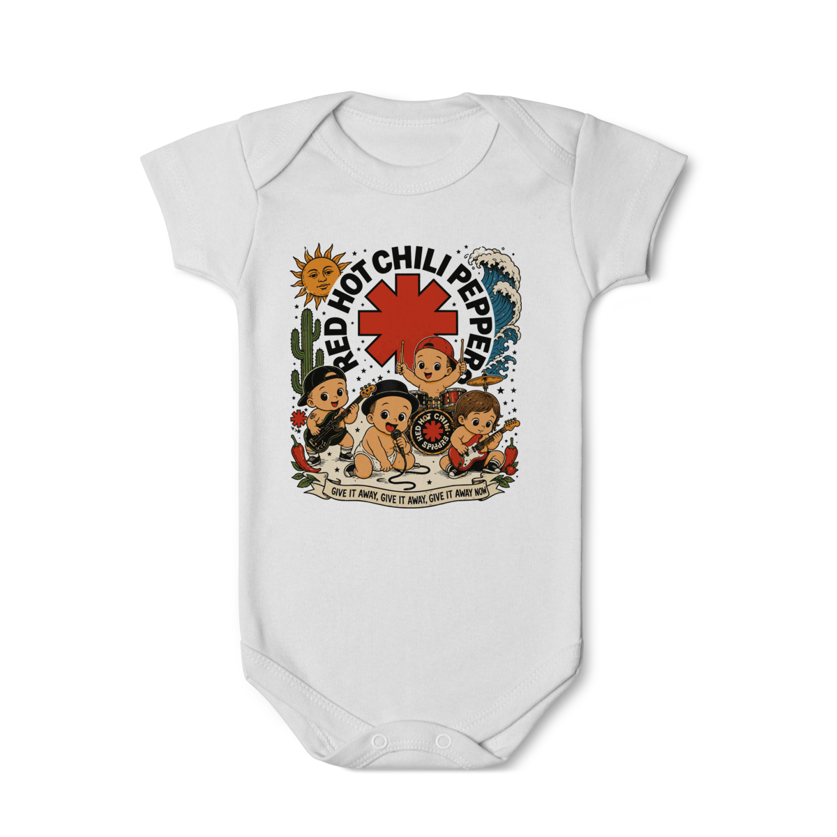 Body Bebê Rock “Little Rocker” – Estilo Red Hot Chili Peppers