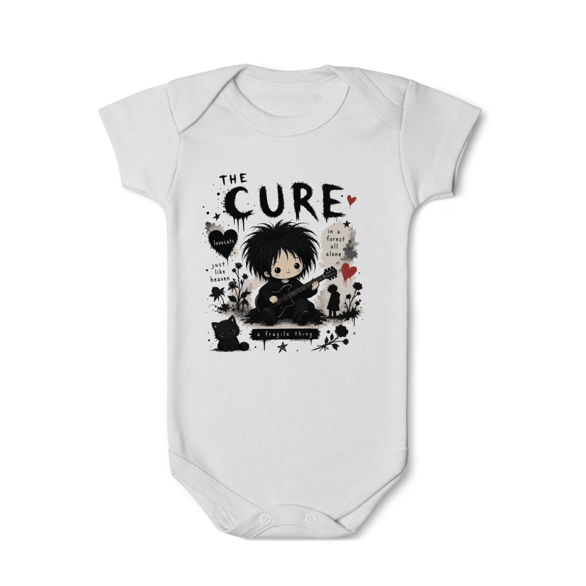 Body Bebê Rock “Little Rocker” – Estilo The Cure