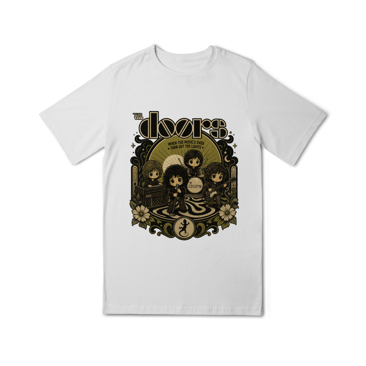 Camiseta Infantil Rock “Little Rocker” – Estilo The Doors
