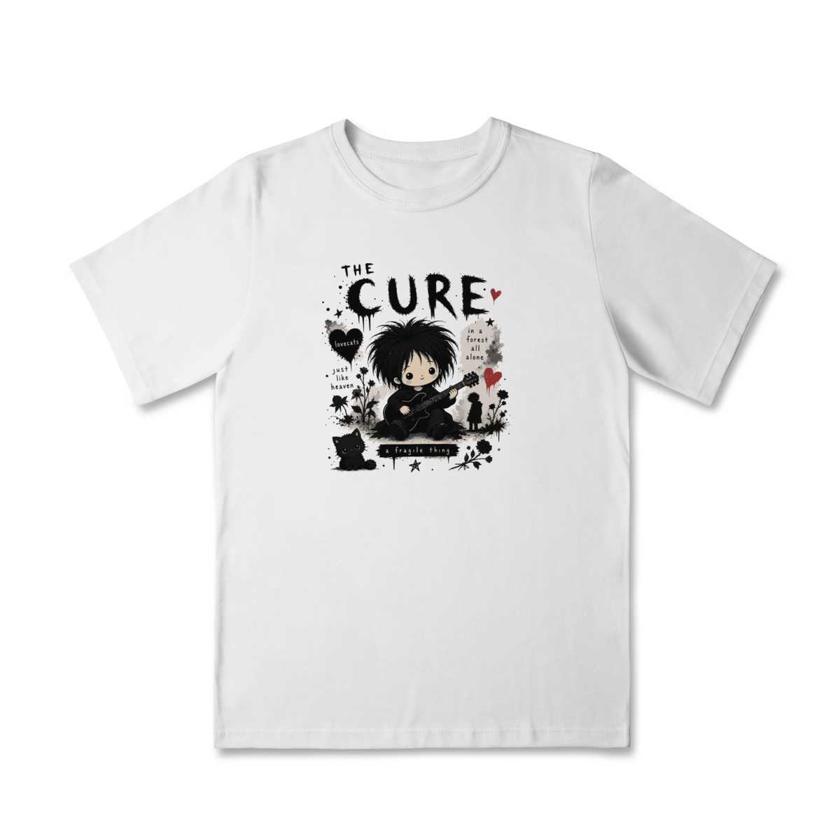 Camiseta Infantil Rock “Little Rocker” – Estilo The Cure