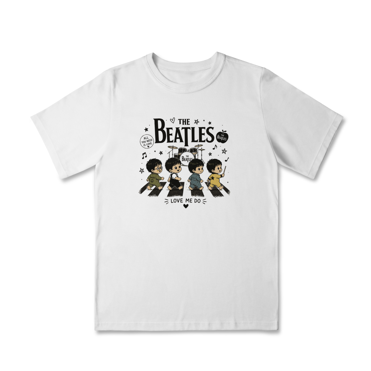 Camiseta Infantil Rock “Little Rocker” – Estilo The Beatles