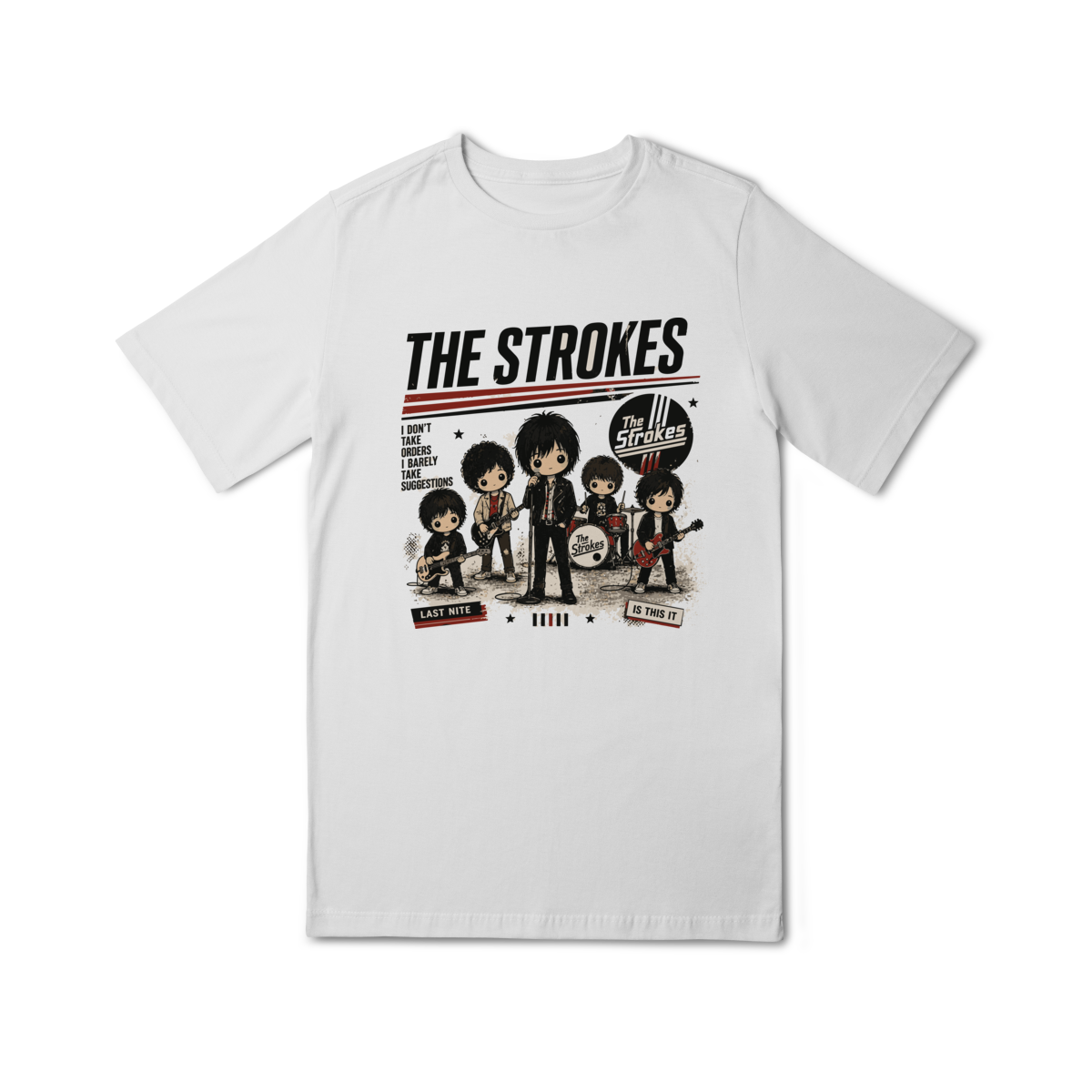 Camiseta Pré-Adolescente Rock “Little Rocker” – Estilo The Strokes