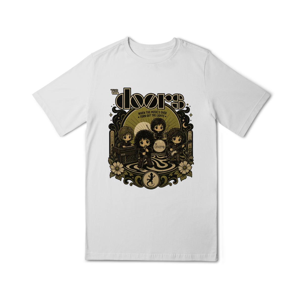 Camiseta Pré-Adolescente Rock “Little Rocker” – Estilo The Doors