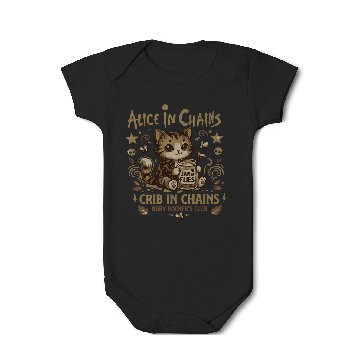 Nome do produto: Body Bebê Rock “Little Rocker” – Estilo Alice In Chains