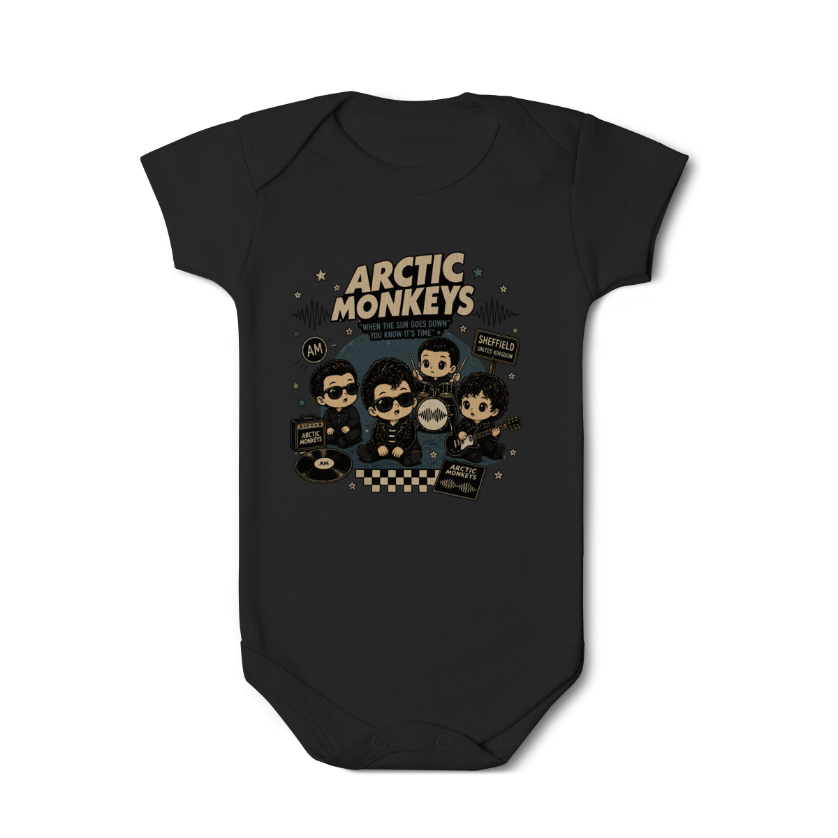 Body Bebê Rock “Little Rocker” – Estilo Artic Monkeys