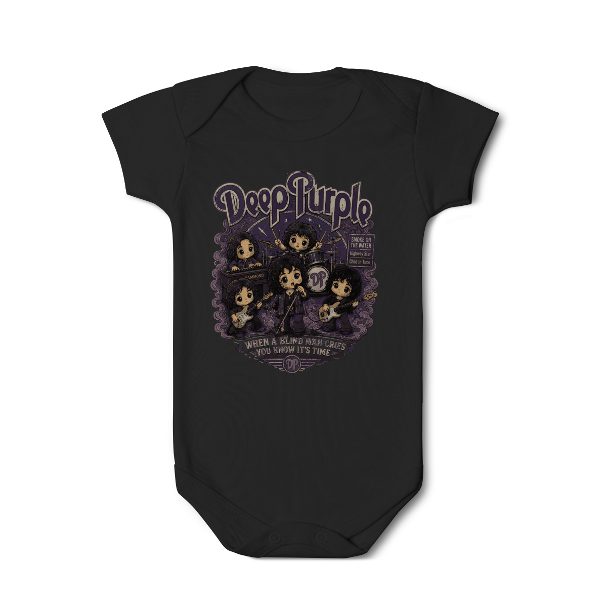 Body Bebê Rock “Little Rocker” – Estilo Deep Purple