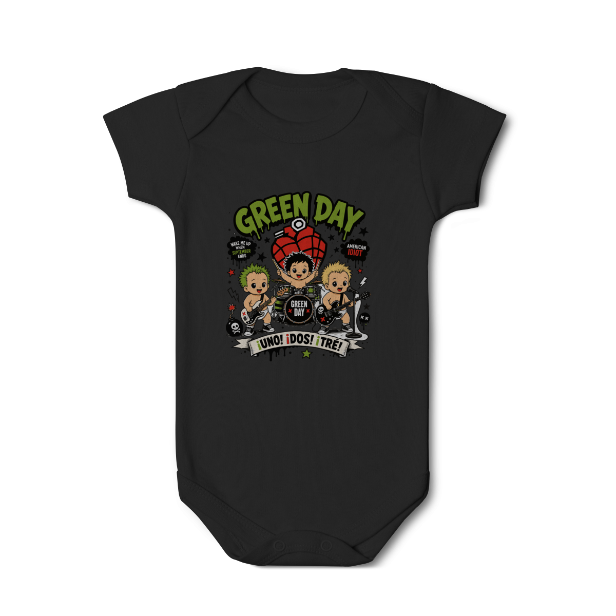 Body Bebê Rock “Little Rocker” – Estilo Green Day