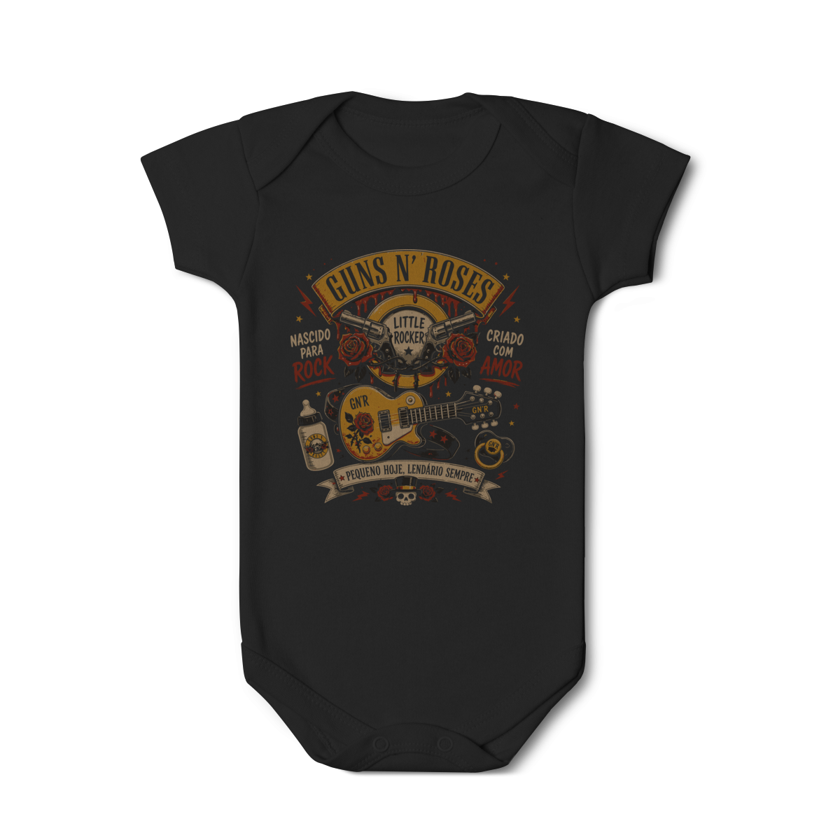 Body Bebê Rock “Little Rocker” – Estilo Guns N’ Roses
