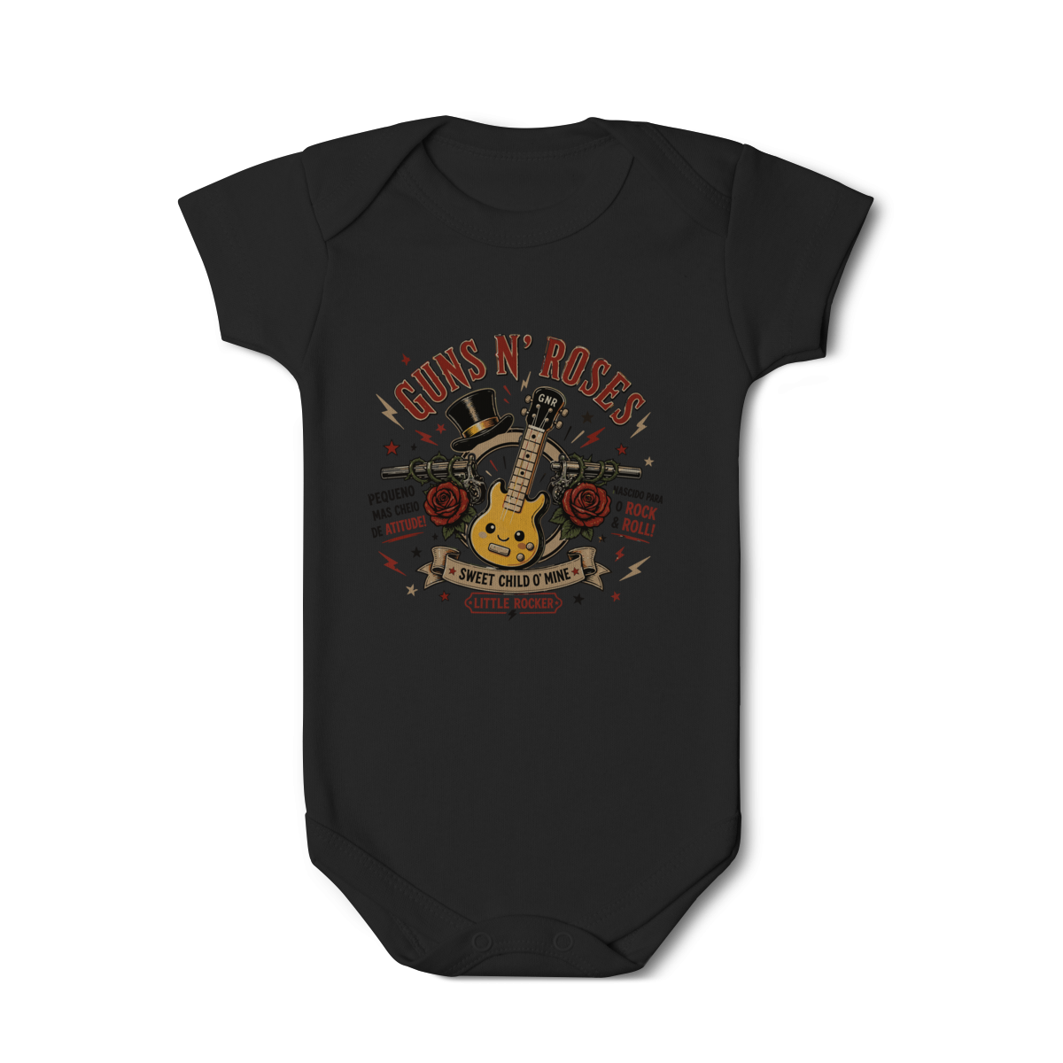 Body Bebê Rock “Little Rocker” – Estilo Guns N’ Roses
