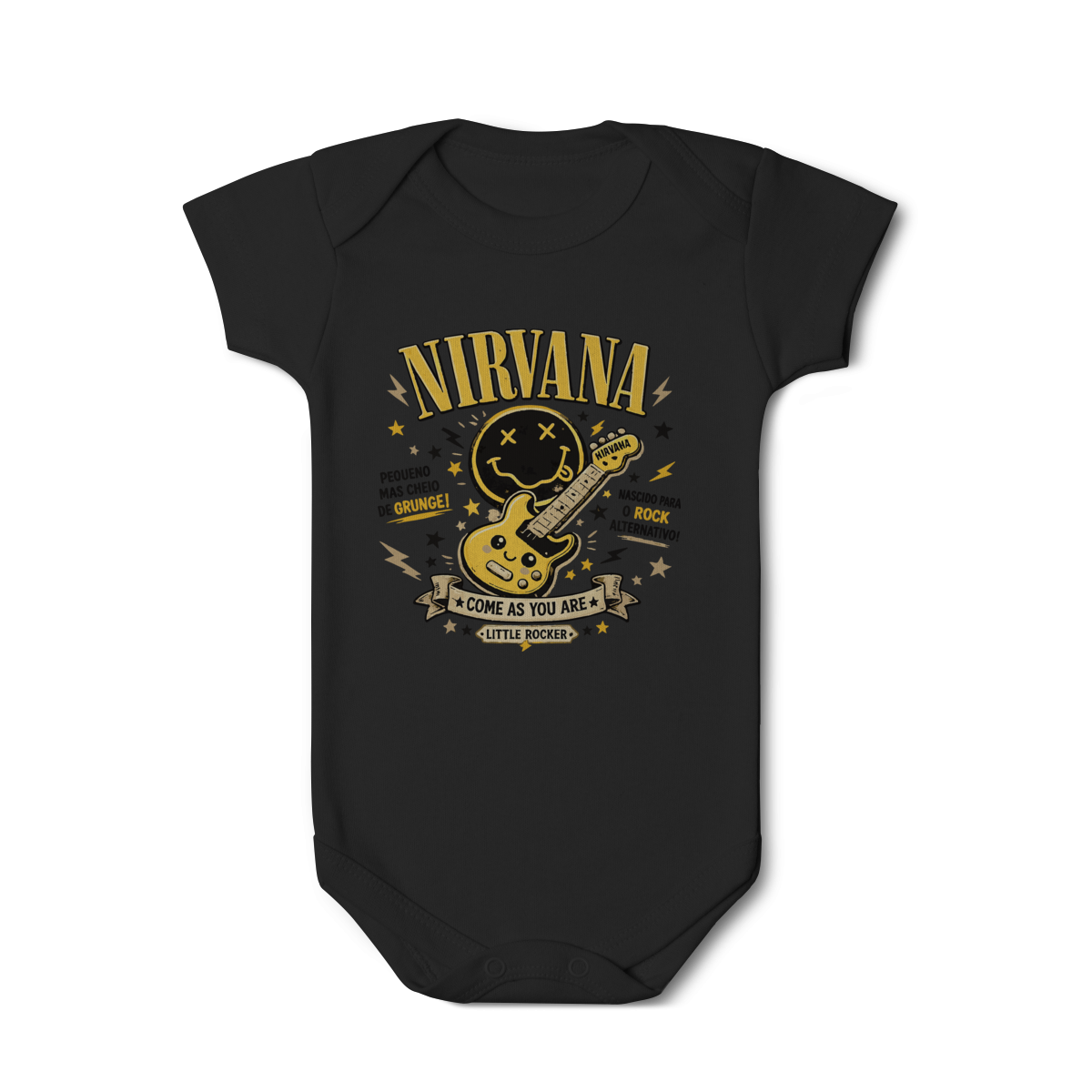 Body Bebê Rock “Little Rocker” – Estilo Metallica