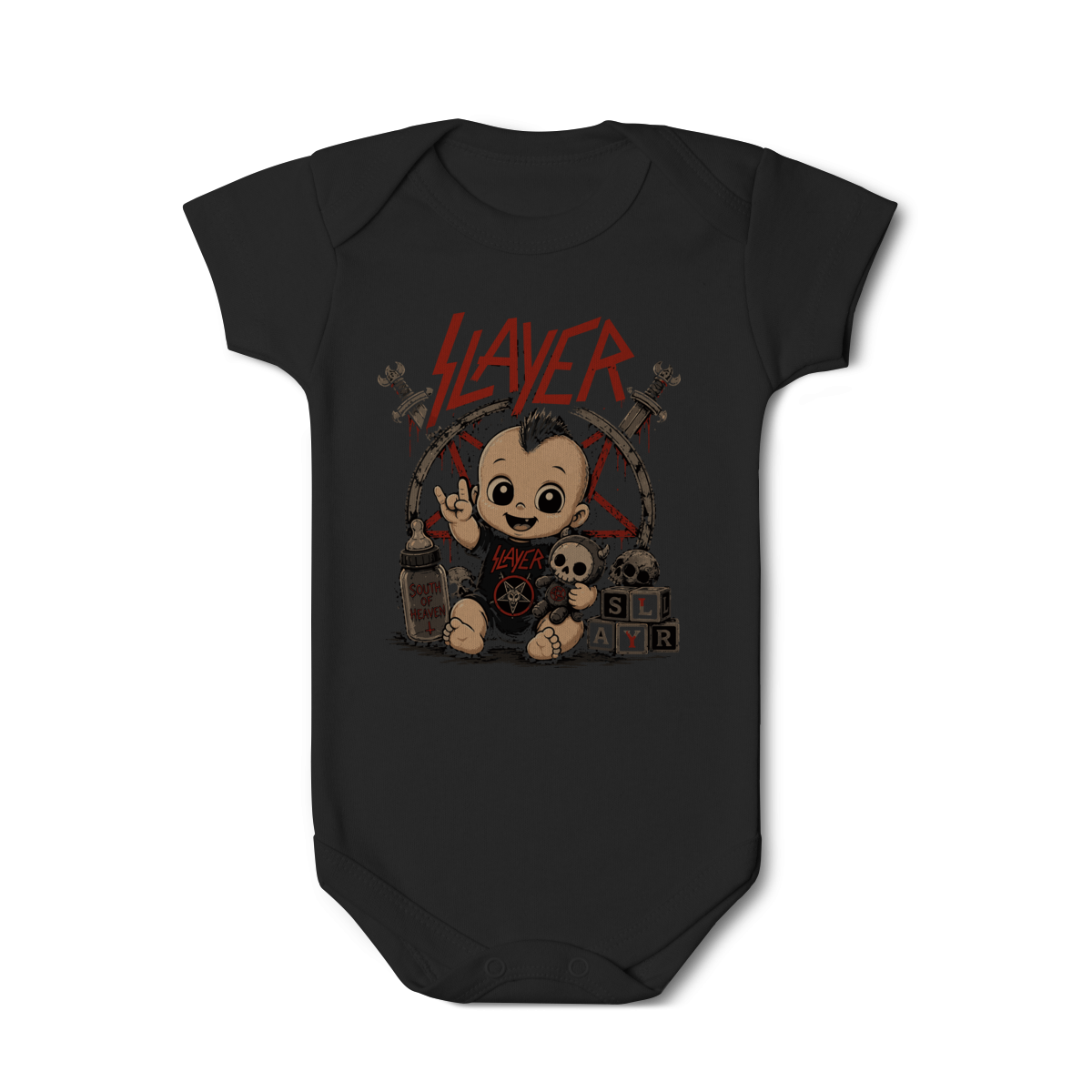 Body Bebê Rock “Little Rocker” – Estilo Metallica