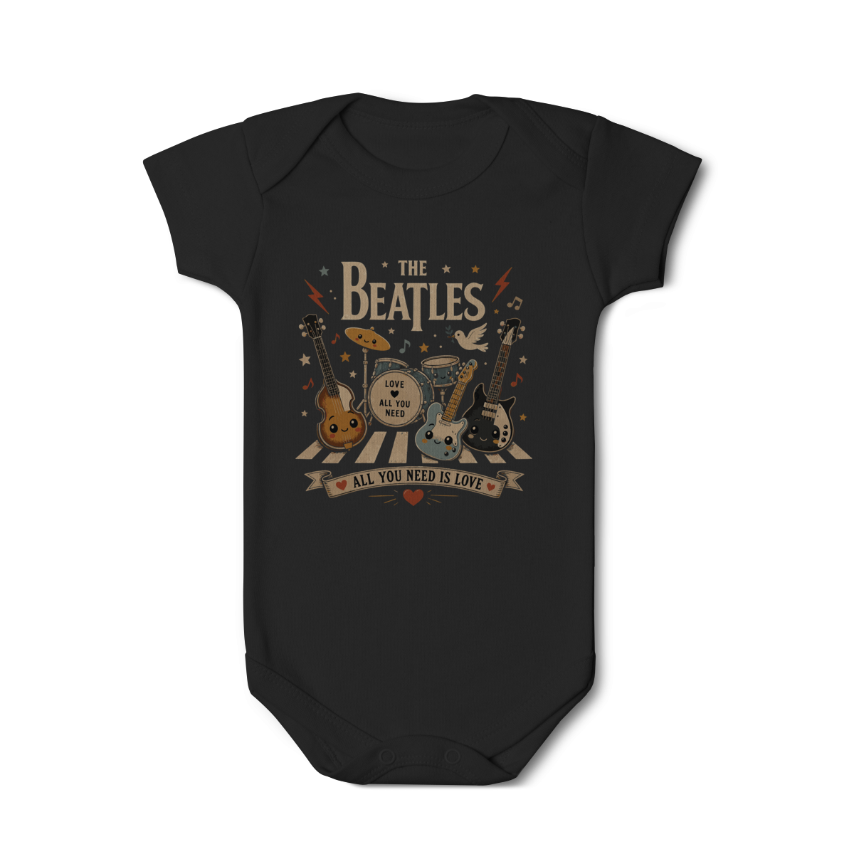 Body Bebê Rock “Little Rocker” – Estilo The Beatles