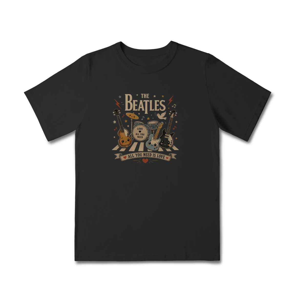 Camiseta Infantil Rock “Little Rocker” – Estilo The Beatles