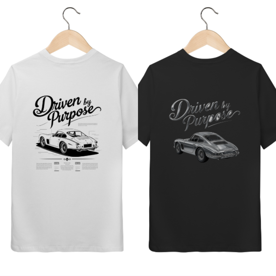 2 Camisetas T-Shirt Quality Infantil Driven by Purpose M1 e M3 - 10 a 14 anos