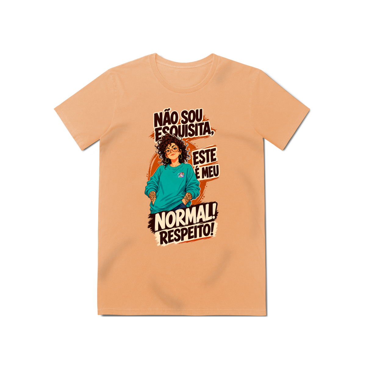 CAMISA BABY LONG ESTONADA IDENTIDADE SEM FILTRO™