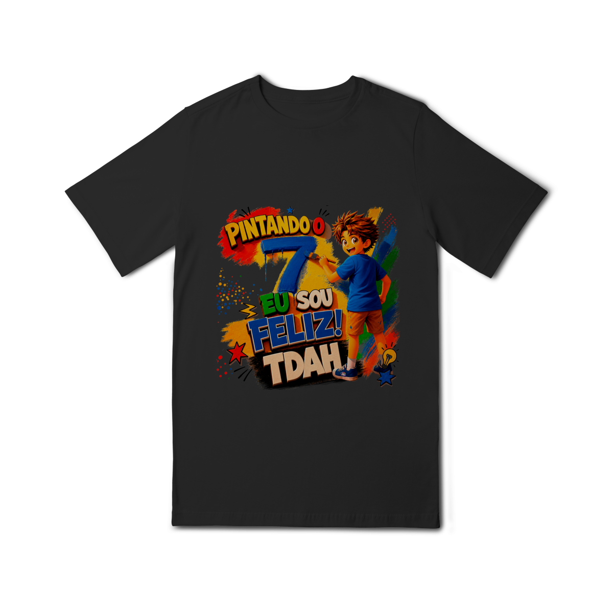 CAMISA INFANTIL QUALITY (10 A 14) | COLEÇÃO PINTANDO O 7™