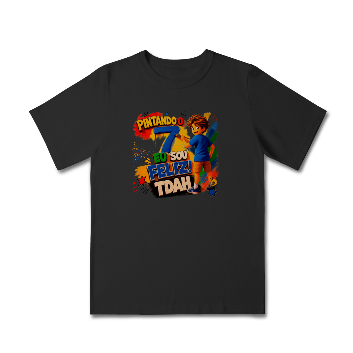 CAMISA INFANTIL QUALITY (2 A 8) | COLEÇÃO PINTANDO O 7™