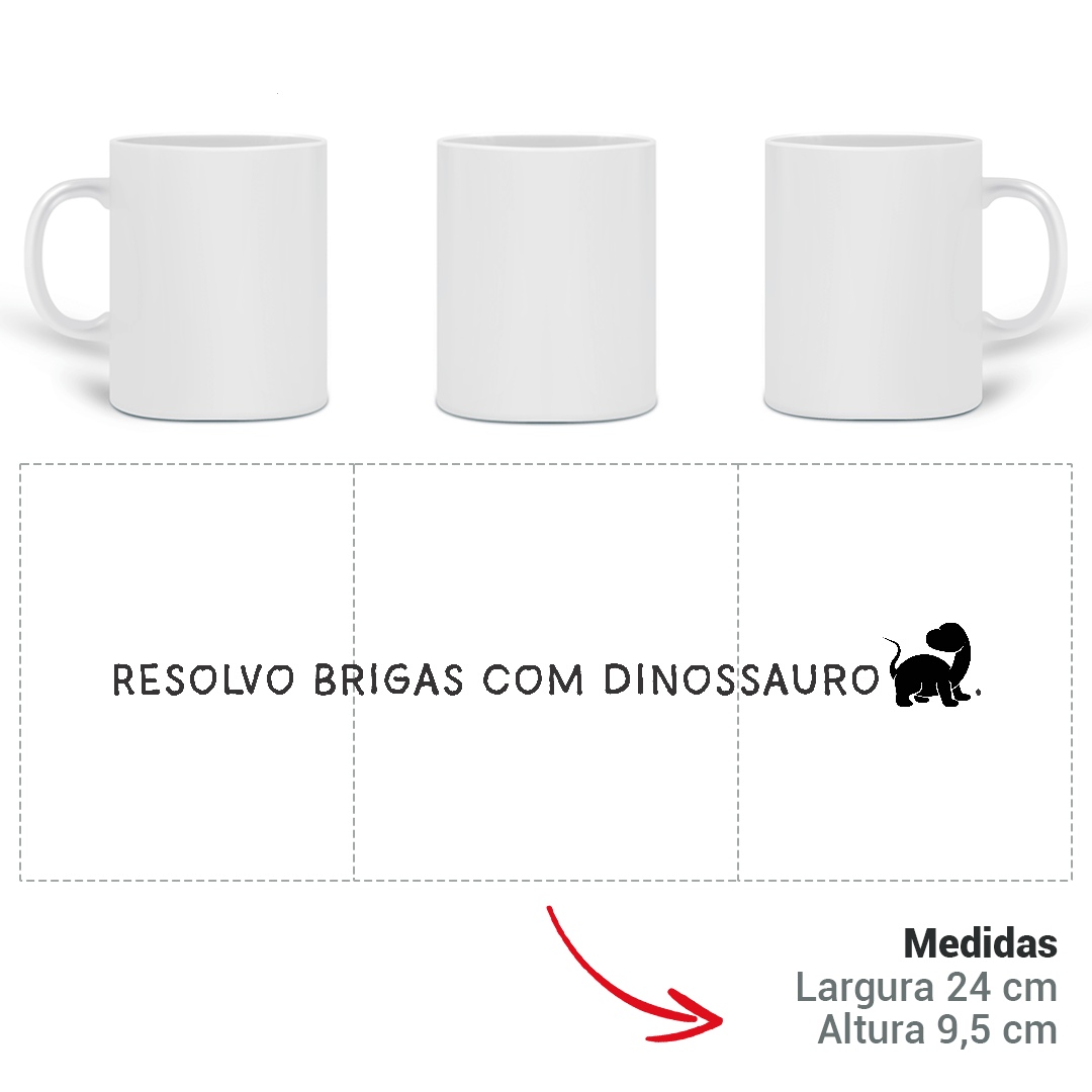 Caneca Professora Infantil Dinossauros
