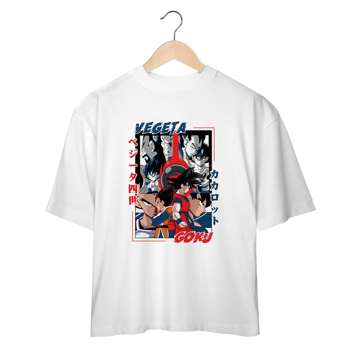 Camiseta Oversized Dragon Ball Vegeta x Goku 