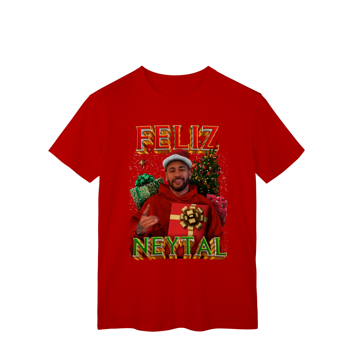 Camiseta Vermelha Feliz Neytal