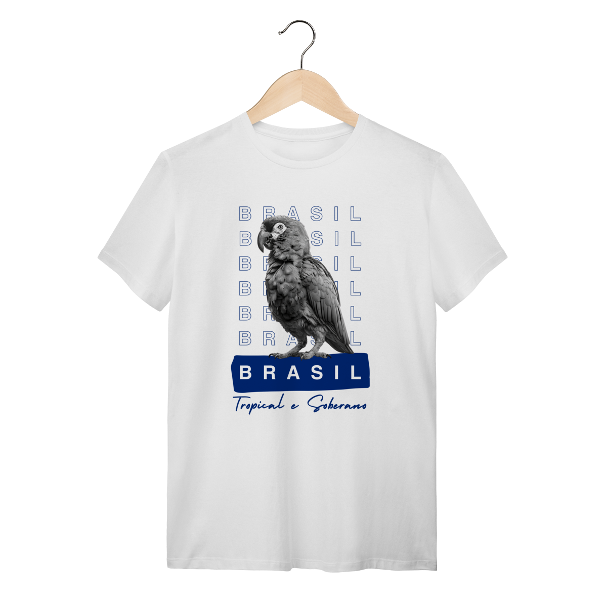 camiseta  BRASIL Tropical e Soberano - PAPAGAIO