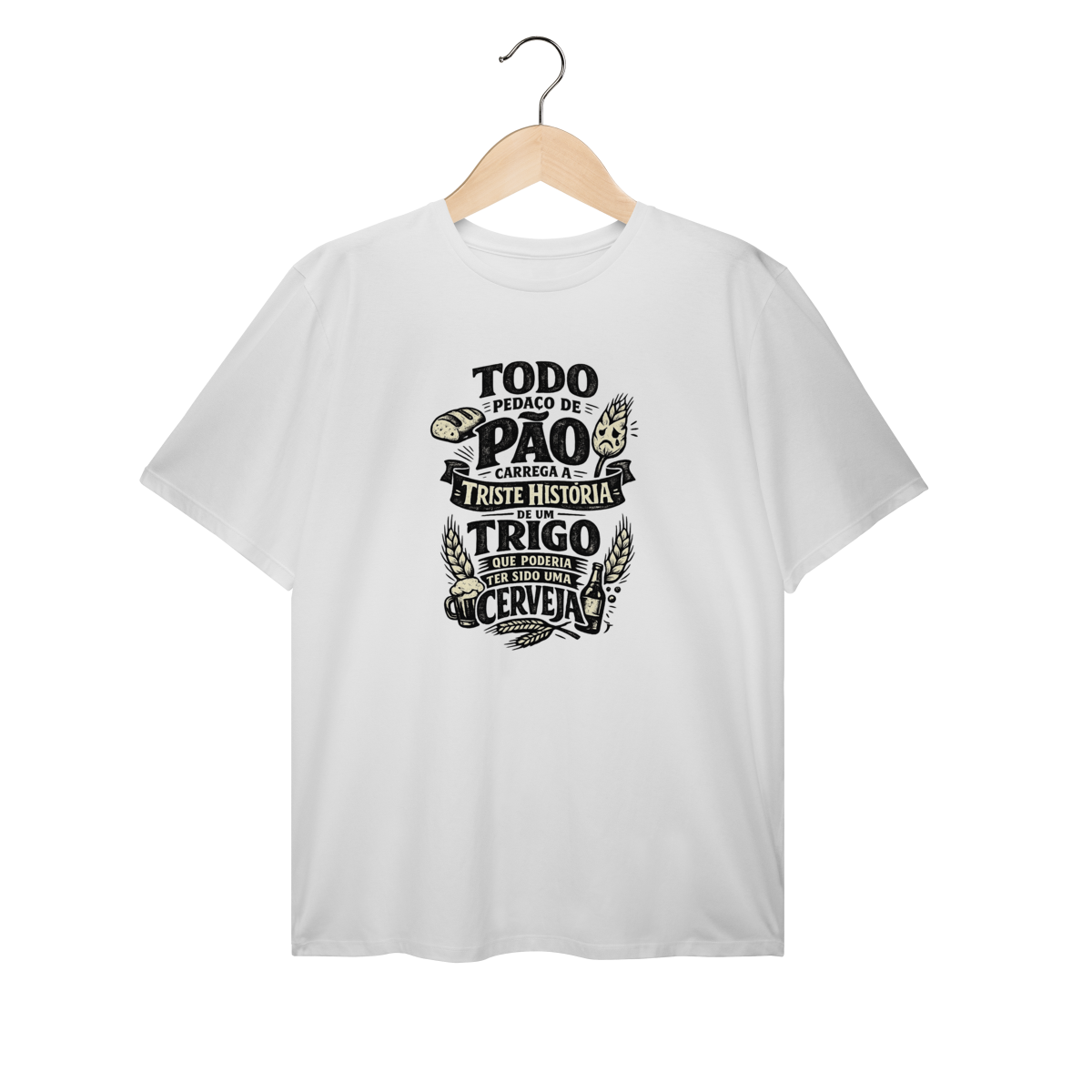 Camiseta Plus Size Cerveja - A Triste História de um Trigo