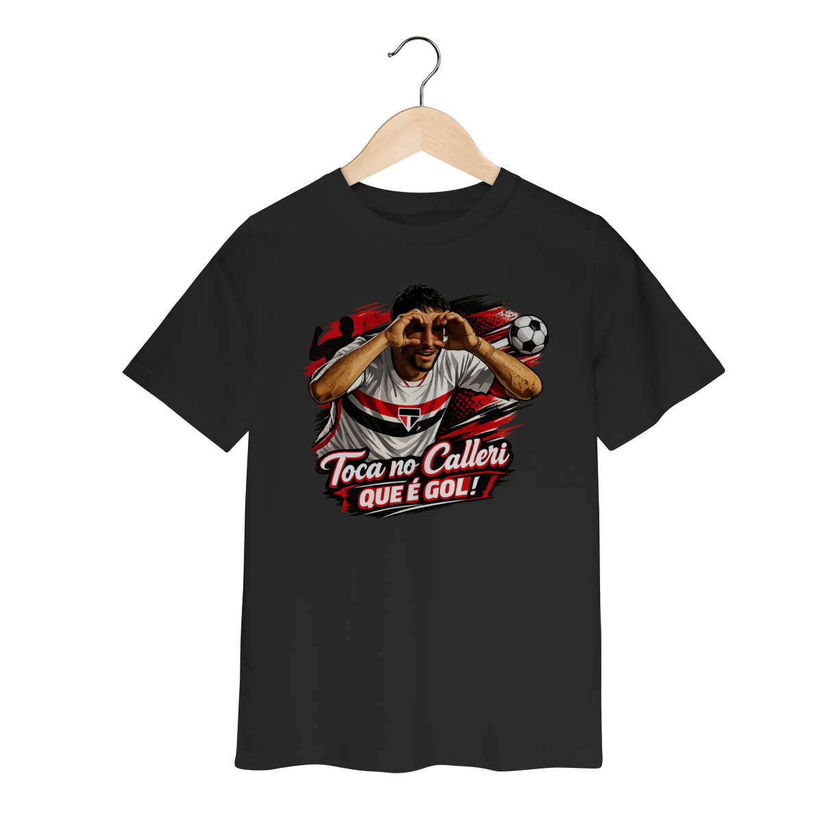 Camiseta Infantil Toca no Calleri Que É Gol