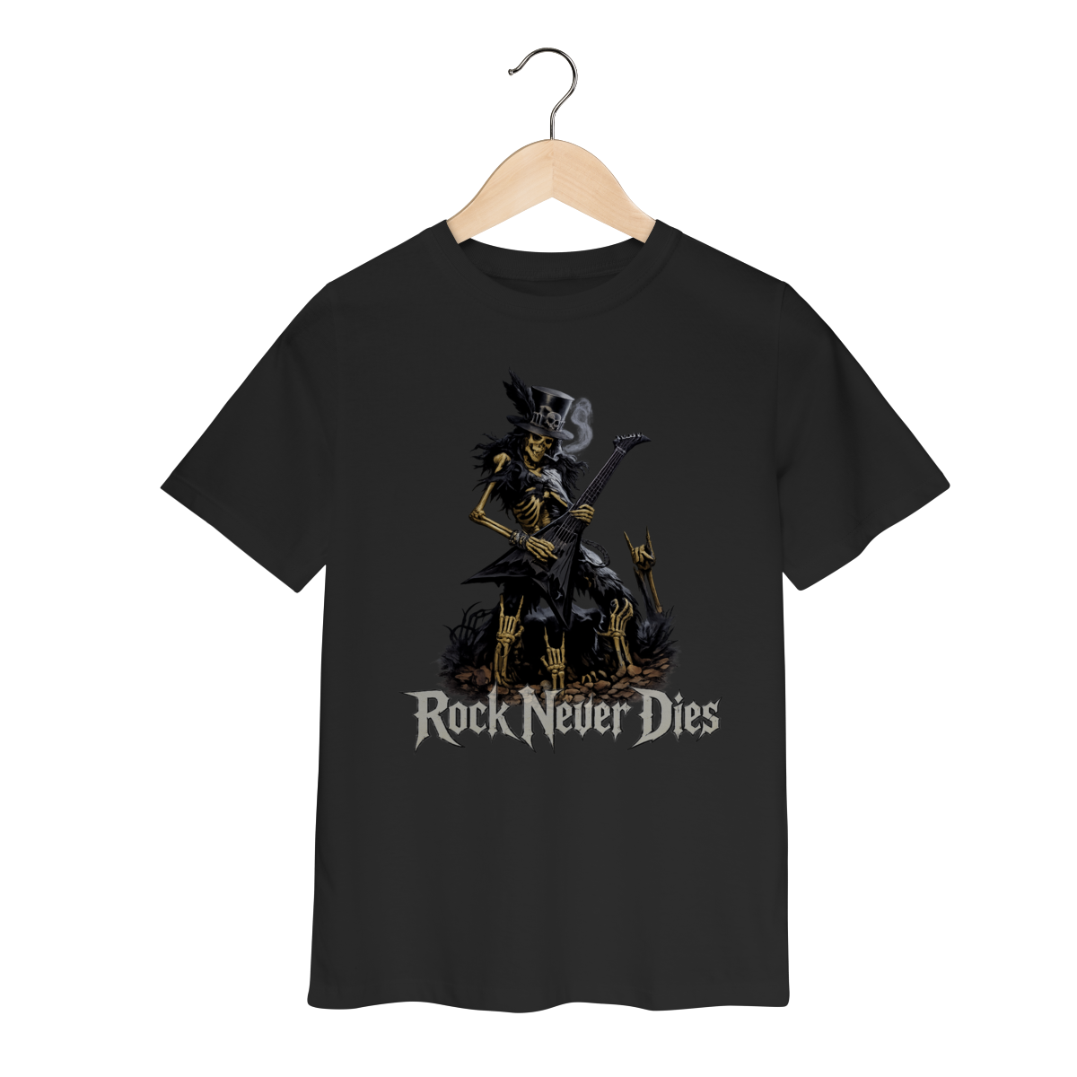 Camiseta Infantil Rock Never Dies