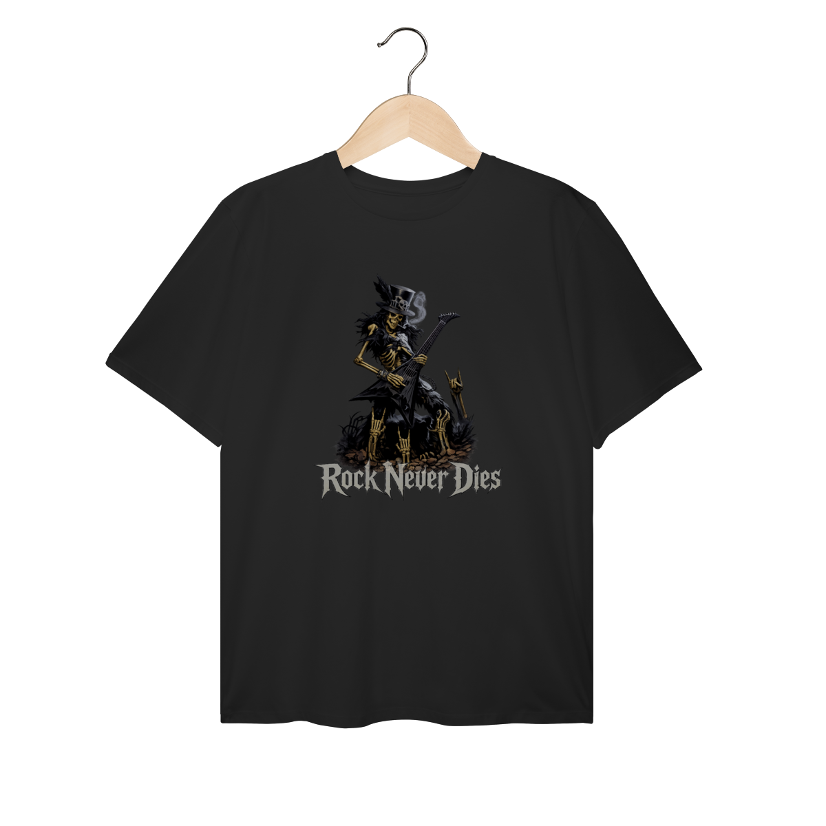 Camiseta Plus Size Rock Never Dies