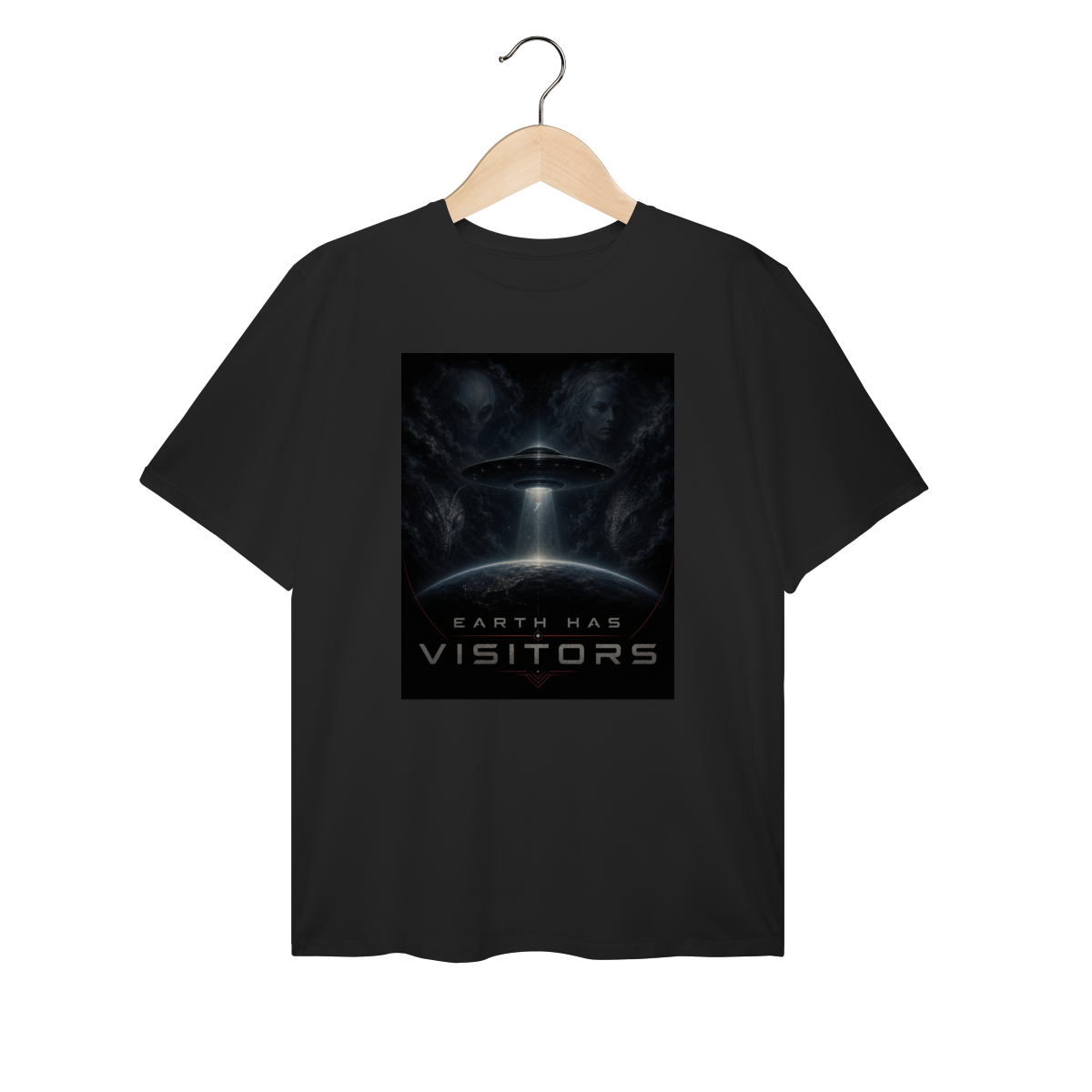 Camiseta Plus Size Earth Has Visitors