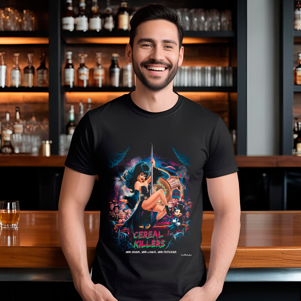 Camiseta Cereal Killers - Elvira, a Rainha do Pole