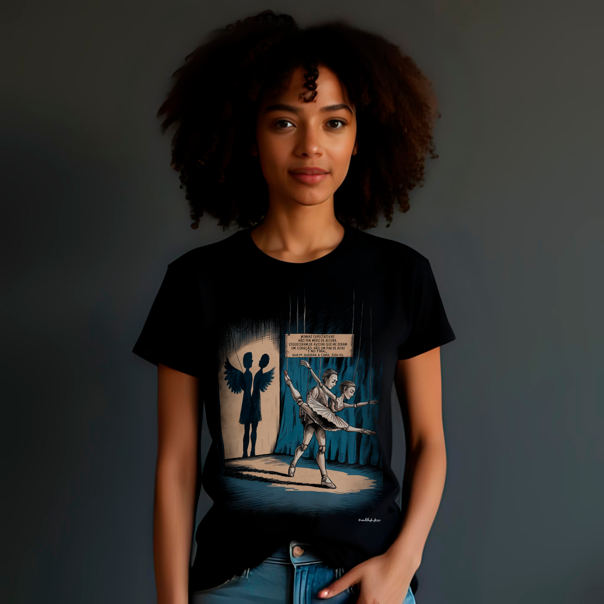 Camiseta expectativa e realidade