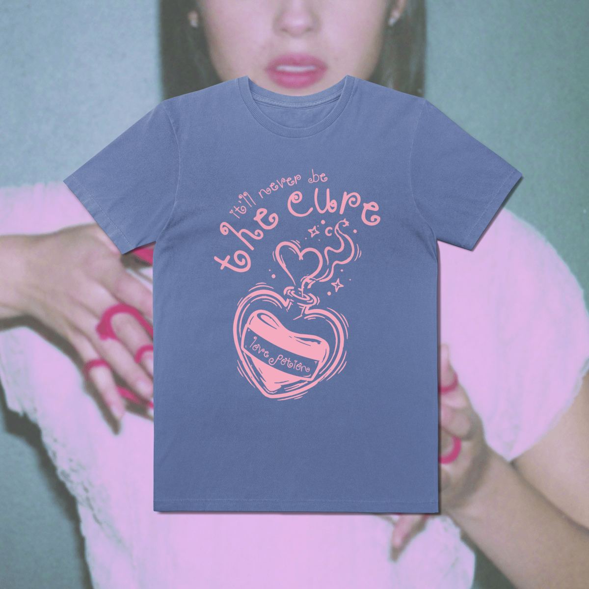 Camiseta The Cure Azul Estonada